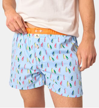 Caleçon Windsurf en coton biologique - Billybelt - Bleu