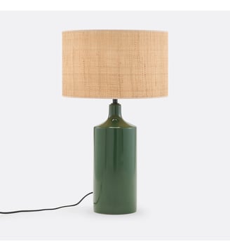 Lampe à poser céramique et raphia La Redoute Interieurs