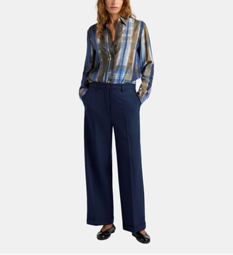 Pantalon dango en flanelle - Momonì - Bleu