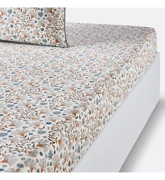 Drap housse percale de coton Kalyan - La Redoute Interieurs - Imprimé fleurs