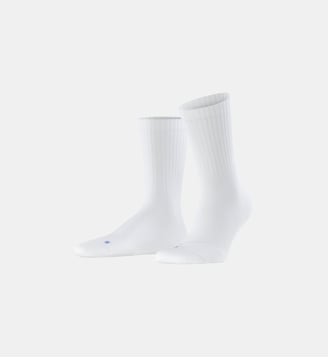 Chaussettes Run Rib Crew Coton - Falke - Blanc