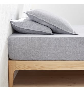 Drap housse lin lavé, bonnet 30cm La Redoute Interieurs