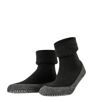 Chaussons Cosyshoe Laine Vierge - Falke - Noir basic