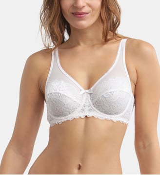 Soutien-gorge emboîtant dentelle Generous Essentiel - Dim - Blanc