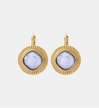 Boucles d'oreilles dormeuses   - Louise - Satellite - Blanc