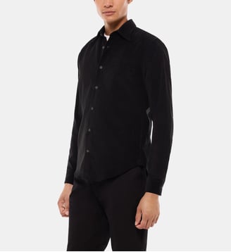 Chemise à poches en velours côtelé - Fursac - Noir