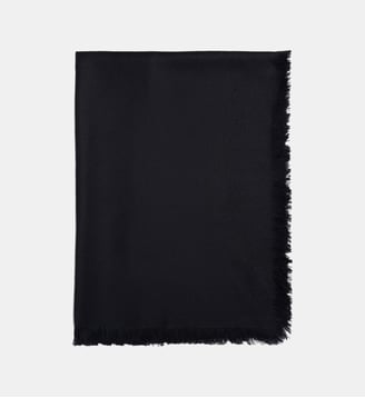 Foulard à fines franges en cachemire - Bompard - Noir