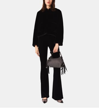 Pantalon en velours stretch - Maje - Noir