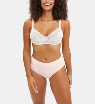 Lot de trois slips Simplement Coton B - Sans Complexe - Rose pivoine d'argent