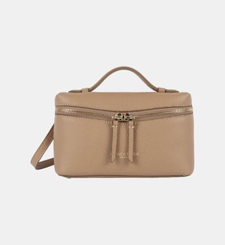 Sac à main boite Milano en cuir grainé - Lancaster - Beige foncé