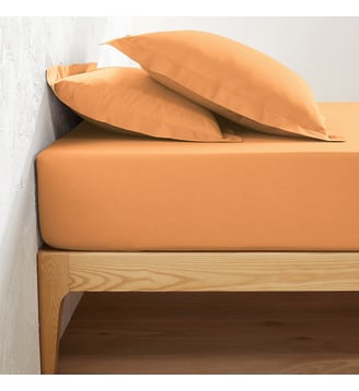 Drap housse en coton bonnet 25 cm La Redoute Interieurs