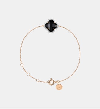 Bracelet, onyx, diamants, or rose Morganne Bello