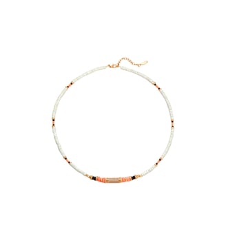 Collier ras de cou à perles BOUHOU - Hipanema - Blanc