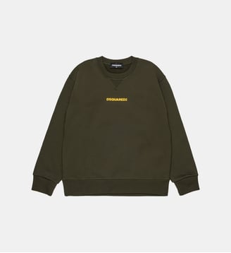 Sweat-shirt en coton de marque - Dsquared2 - Olive poussiéreuse
