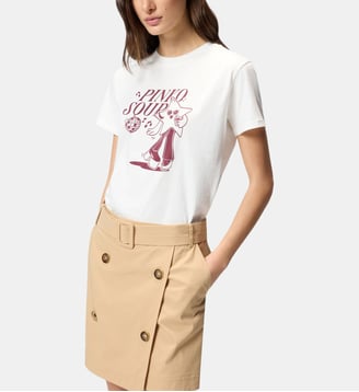 T-shirt avec imprimé étoile disco pinko sour - Pinko - Blanc