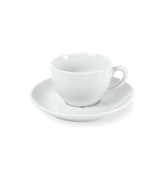 Tasse et soucoupe café rondes par 6 - Médard de Noblat - Blanc