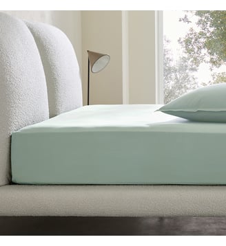 Drap-housse en percale lavée, bonnet 30 cm AM.PM