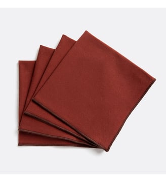 Lot de 4 serviettes de table, coton lavé La Redoute Interieurs