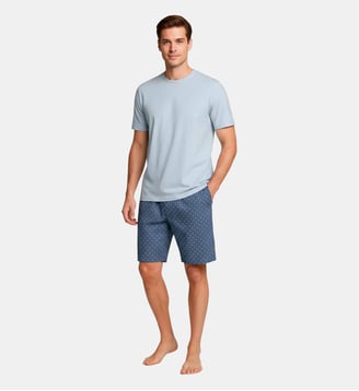 Pyjama court d'homme en canvas - Impetus - Bleu