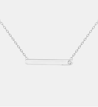 Collier mono-motif So Addict en Argent avec diamant blanc - La Garçonne Diamant - Argent