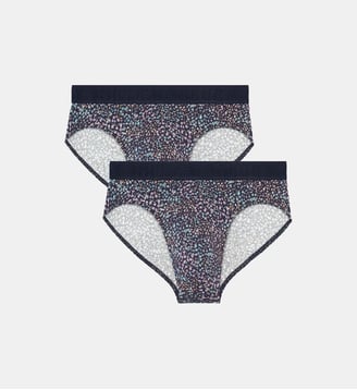 Lot de 2 mini-slips en coton et modal - Hom - Bleu foncé