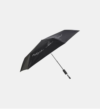 Parapluie mini automatique "j'adore la pluie" - Agnès b. - Noir