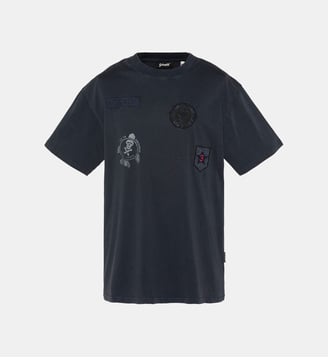 T-shirt army badgé, effet vintage - Schott - Marine