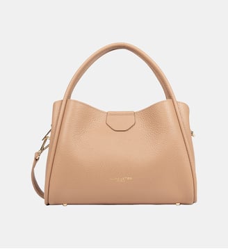 Sac à main Ida en cuir  - Lancaster - Beige foncé