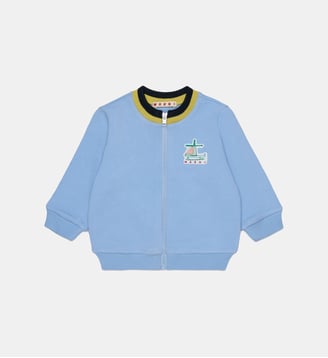 Sweat zippé avec logo - Marni - Bleu marine