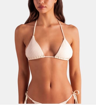 Haut de bikini triangle écru - Robin Collection - Écru