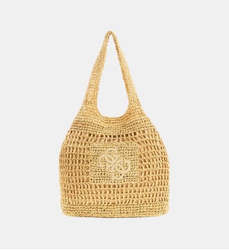 Sac à bandoulière en raffia - Guess - Beige