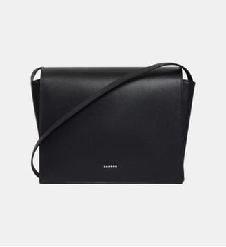 Petit sac en cuir à logo - Sandro - Noir