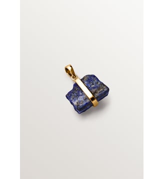 Charme argenté 925 plaqué or jaune 18K avec lapis-lazuli - Aristocrazy - Or