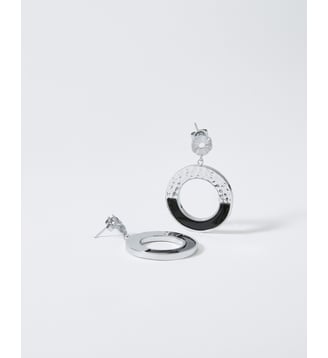 Boucles d'oreilles pendantes Amarita Vernis noir - Flowers for Zoe - Noir