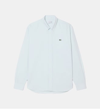 Chemise Oxford regular fit - Lacoste - Bleu clair et blanc