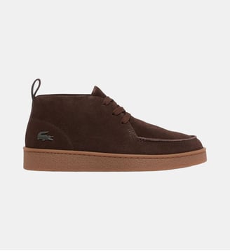 Sneakers Baseshot Chukka homme en suède - Lacoste - Marron foncé et gum