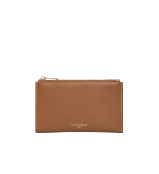 Etui clés zippé Albertine en cuir grainé - Le Tanneur - Marron tan