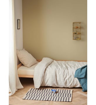 Housse de couette enfant gaze de coton "Carreaux" - Cyrillus - Bleu