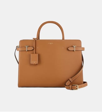 Grand sac à main Emilie en cuir grainé - Le Tanneur - Tan