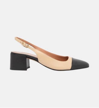 Escarpins sling back Dhapon - Jonak - Beige et noir