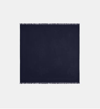 Etole en laine et soie Turtle Jacquard - Vilebrequin - Bleu marine