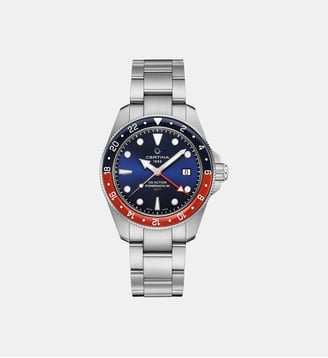 Montre automatique Ds action Bleu foncé C0329291104100 - Certina - Argenté