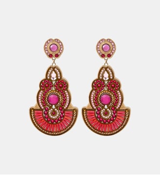 Boucles d'oreilles clips   - Circus - Satellite - Rose fuchsia