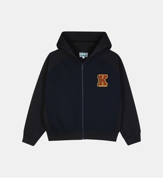Cardigan à capuche - Kenzo Kids - Bleu mistral