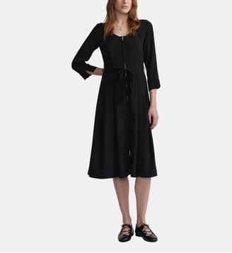 Robe mi-longue zippée - Agnès b. - Noir