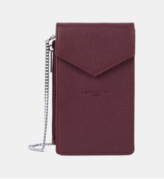 Pochette smartphone Foulonné PM en cuir - Lancaster - Bordeaux