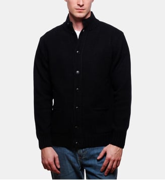 Gilet boutonné laine et cachemire NOIR - Atelier Privé - Noir