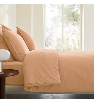 Housse de couette en percale de coton lavé 120 fils AM.PM
