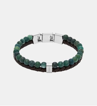 Bracelet multi-rangs à perles en vert - Fossil - Vert