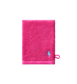 Gant de toilette  en coton - Ralph Lauren Home - Ciel rose